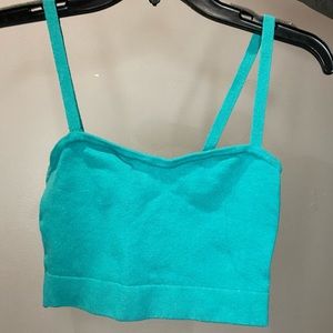 American Apparel Aqua Cropped Tank